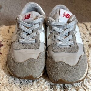 New Balance Kids' Beige and White Sneakers